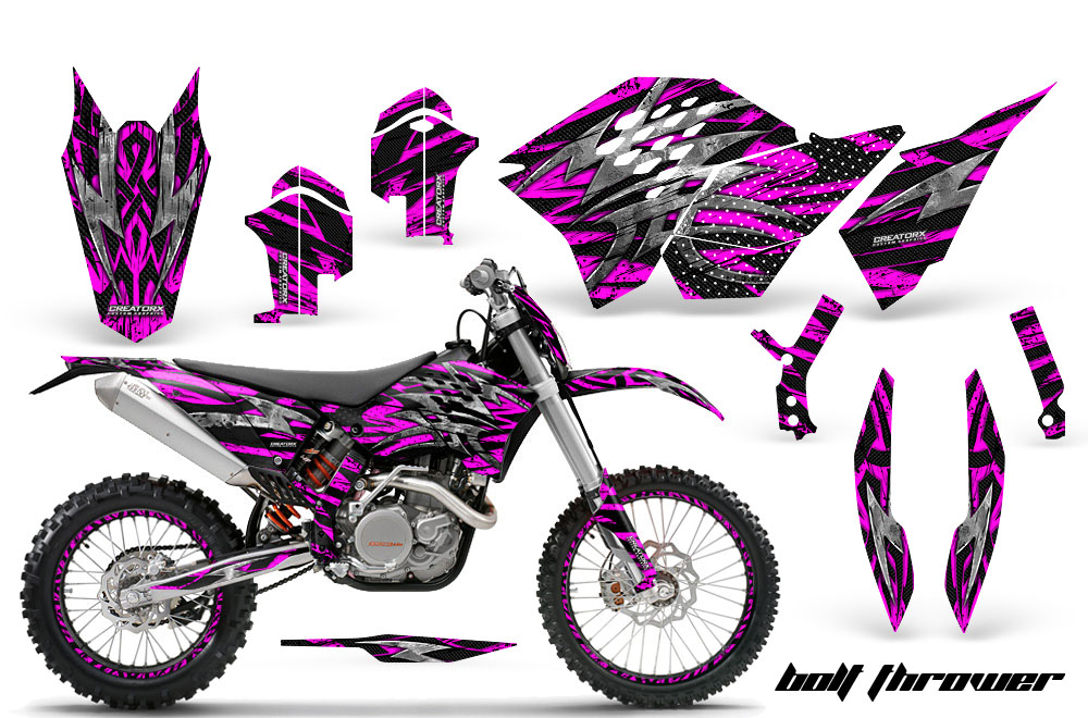 KTM C5 Graphics Kit Bolt Thrower Pink NP Rims